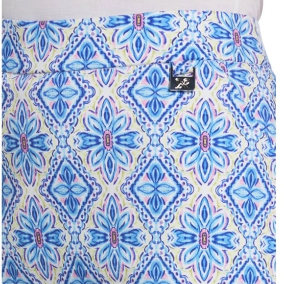 Rafaella Tile Floral Skirt Skort with Charm Blue and White Size XL - Picture 3 of 15